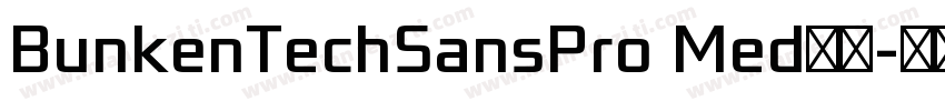 BunkenTechSansPro Med字体字体转换